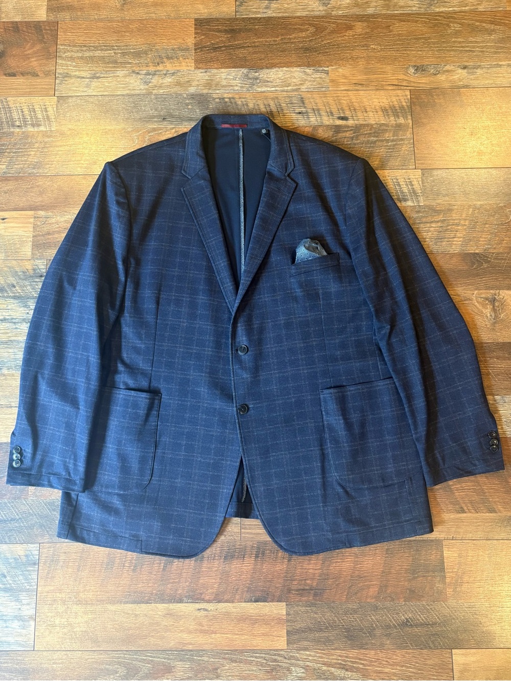 3XL J&M XCFlex Windowpane Blazer